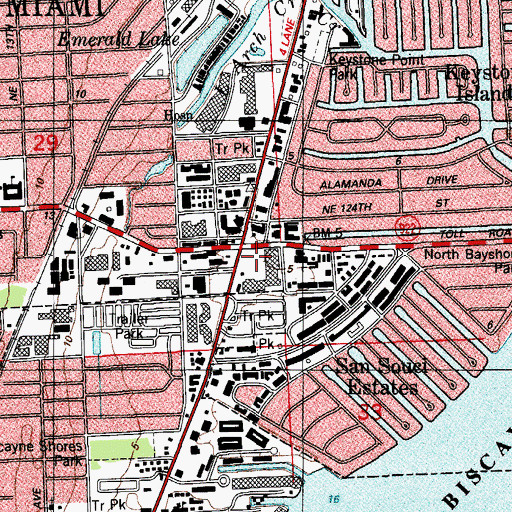 Topographic Map of Causeway Plaza Shopping Center, FL