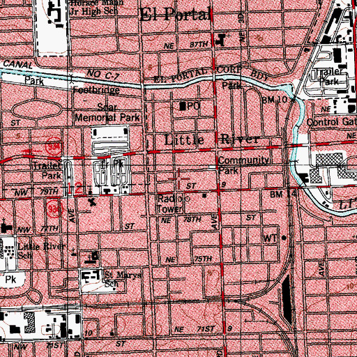 Topographic Map of Bola Child Care and Learning Center, FL