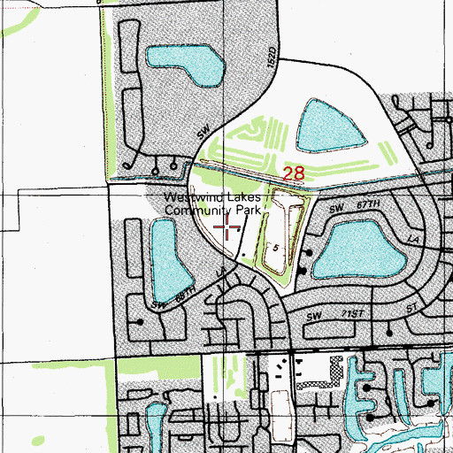 Topographic Map of Bowman Foster Ashe Elementary School, FL