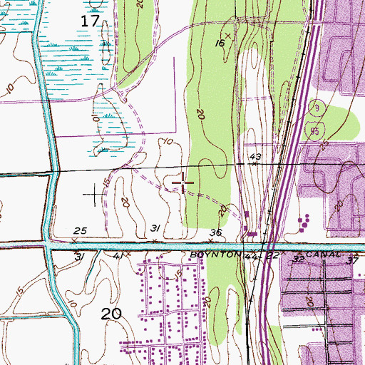 Topographic Map of Boynton Beach Community High School, FL
