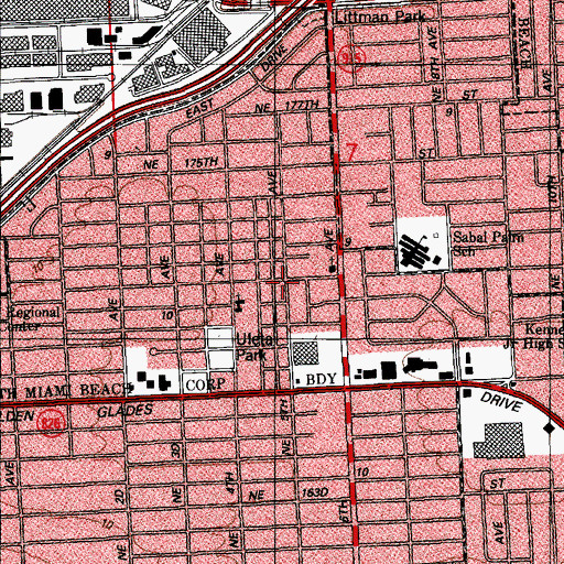 Topographic Map of Brave Day Care Center, FL