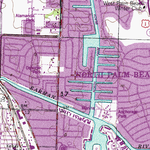 Topographic Map of Bright Futures International, FL