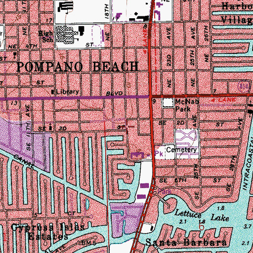 Topographic Map of Broward Children's Center, FL