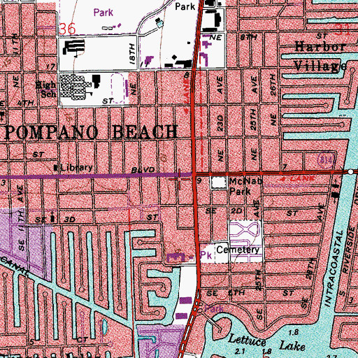 Topographic Map of Broward Children's Center North, FL