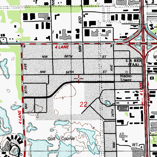 Topographic Map of Caring for Kids Day Care Center, FL