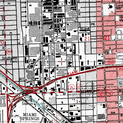 Topographic Map of Carley's Mobile Home Park, FL