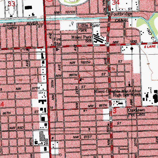 Topographic Map of Bible Baptist Church Day Care Center, FL