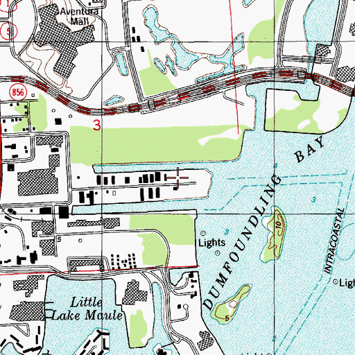 Topographic Map of Aventura Charter Elementary School, FL