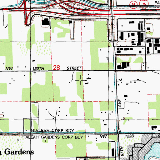 Topographic Map of Avila Day Care Center, FL