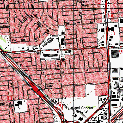 Topographic Map of Baby Nursery Christian Day Care Center, FL
