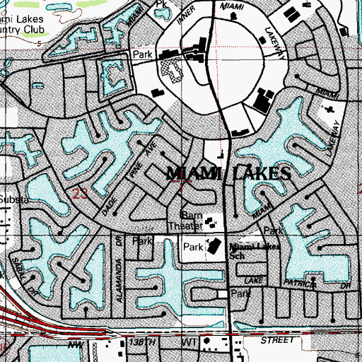 Topographic Map of Baker Day Care Center, FL