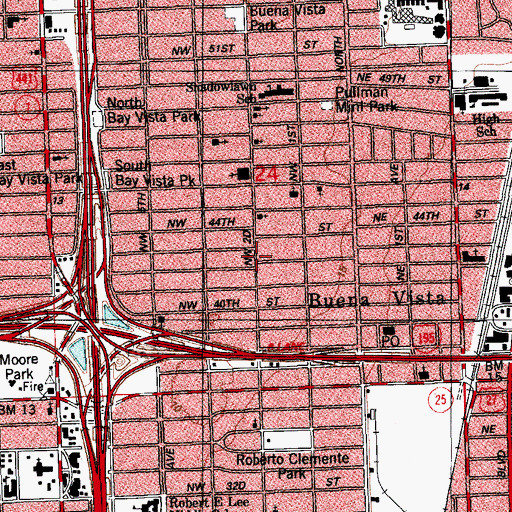 Topographic Map of Ball of Fire Paradise Day Care Center, FL