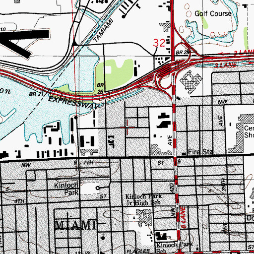 Topographic Map of Bamby's Day Care Center, FL