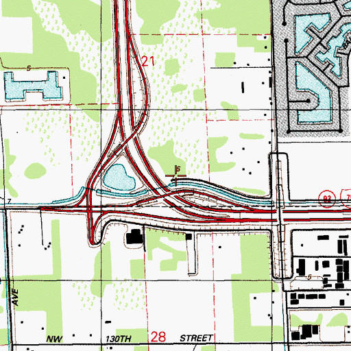 Topographic Map of Barbara Goleman Adult School, FL