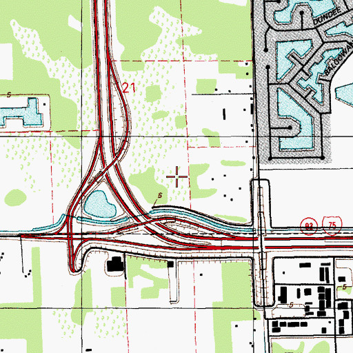 Topographic Map of Barbara Goleman Senior High School, FL