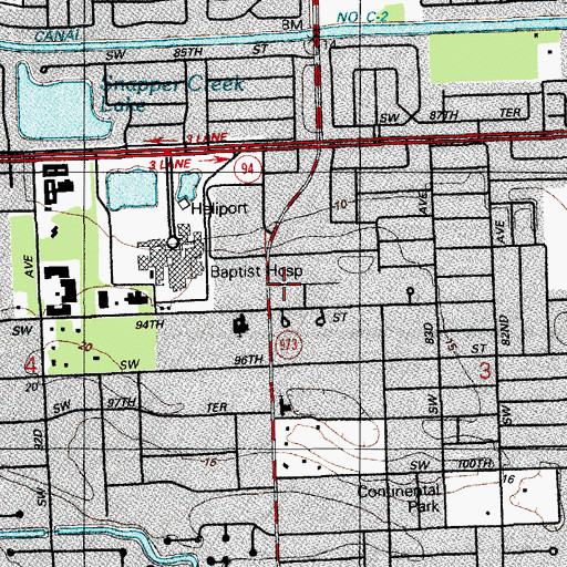Topographic Map of Bet Breira School, FL