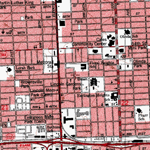 Topographic Map of Bethany Community Kindergarten, FL