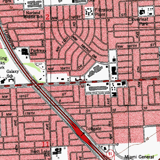Topographic Map of Bethany Lutheran Day Care Center, FL