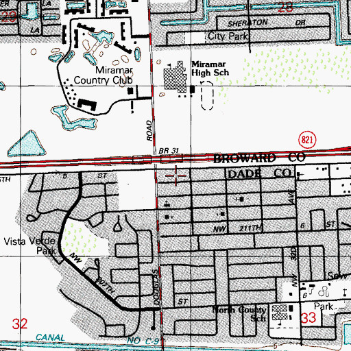 Topographic Map of Betty's Learning Center, FL