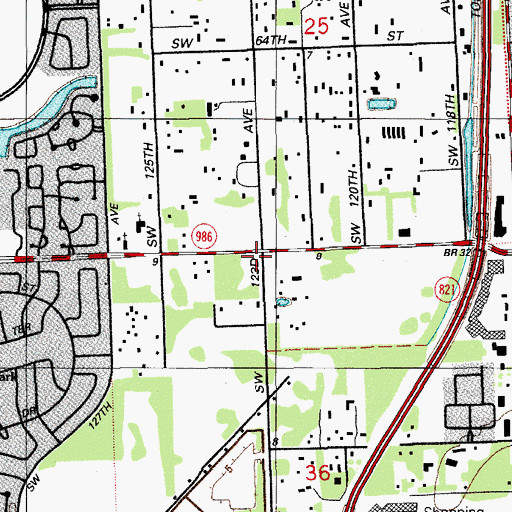 Topographic Map of Archimedean Academy, FL