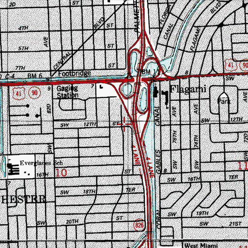 Topographic Map of Arrowhead Kindergarten, FL