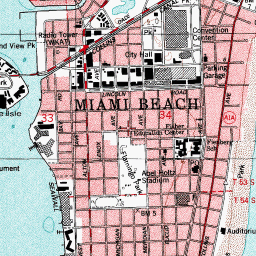 Topographic Map of ArtCenter South Florida, FL