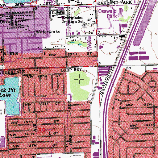 Topographic Map of Rock Island Elementary School, FL