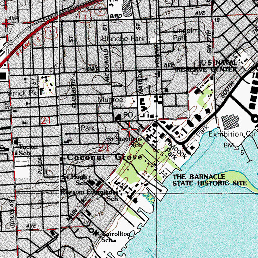 Topographic Map of Academy of Arts and Minds, FL