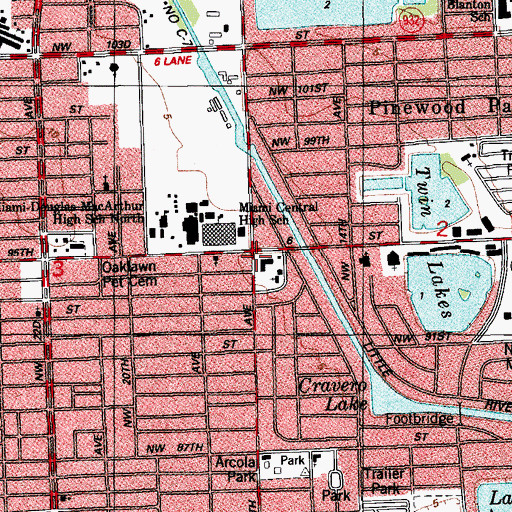 Topographic Map of Advance Learning Center, FL