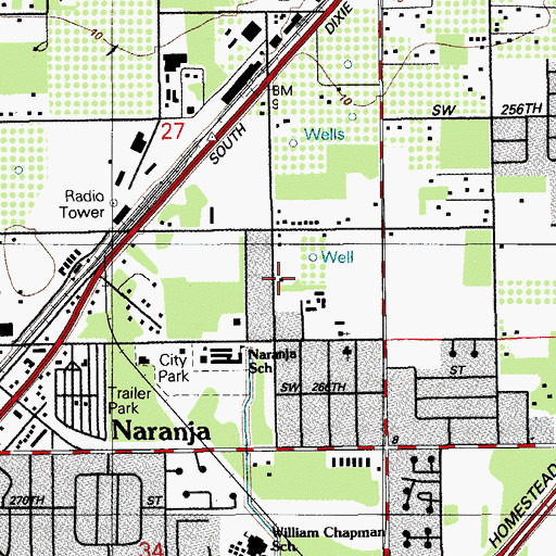 Topographic Map of Aim High Day Care Center, FL