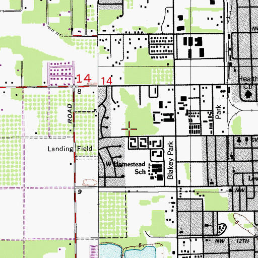 Topographic Map of Aim High Learning Center, FL