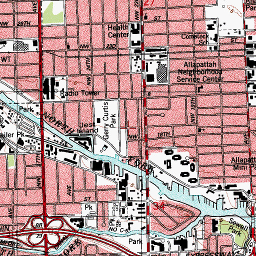 Topographic Map of Allapattah Child Care Center, FL