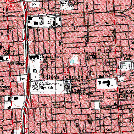 Topographic Map of Alpha Academy, FL