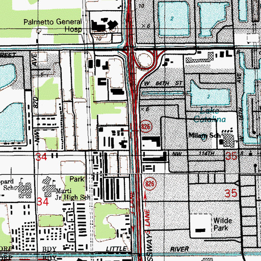 Topographic Map of American Christian School, FL