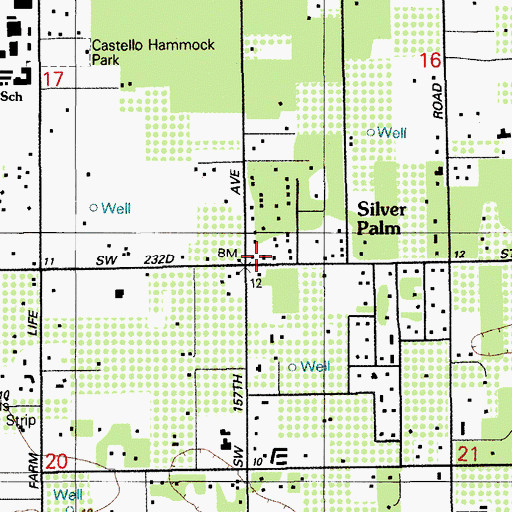 Topographic Map of Anderson's Kids Ranch Day Care Center, FL