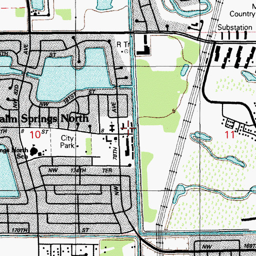 Topographic Map of Apple Tree Montessori Preschool, FL