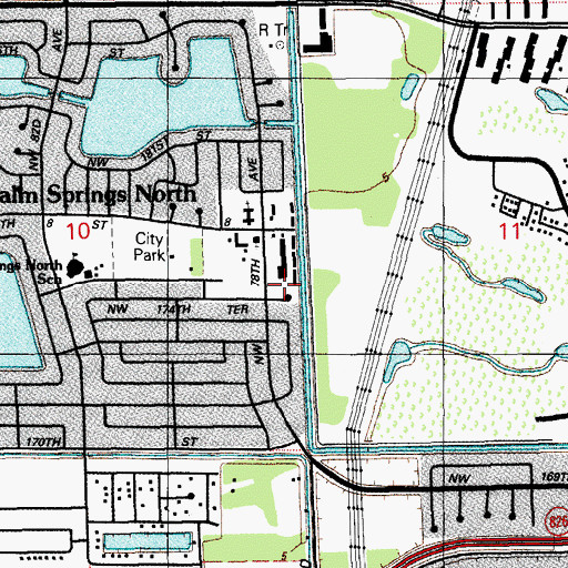 Topographic Map of Apple Tree Preschool, FL