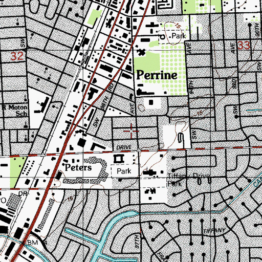 Topographic Map of A Caring Place Day Care Center, FL