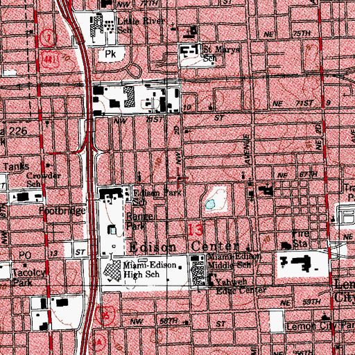 Topographic Map of Abc Day Care Center Number 1, FL