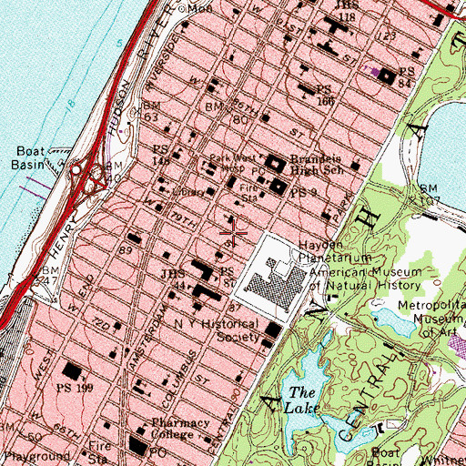 Topographic Map of Brownstone School, NY
