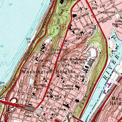 Topographic Map of Gorman Memorial Park, NY