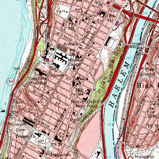 Topographic Map of McKenna Triangle, NY