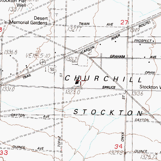Topographic Map of Silver Stage Middle School, NV