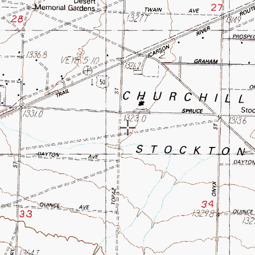 Topographic Map of Silver Stage High School, NV