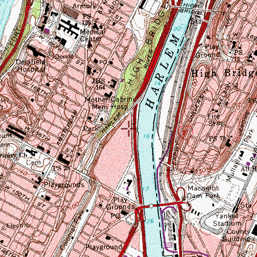 Topographic Map of Colonial Park Houses, NY