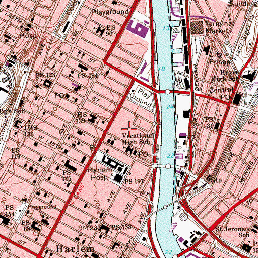 Topographic Map of Delano Village, NY