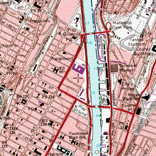 Topographic Map of Esplanade Gardens, NY