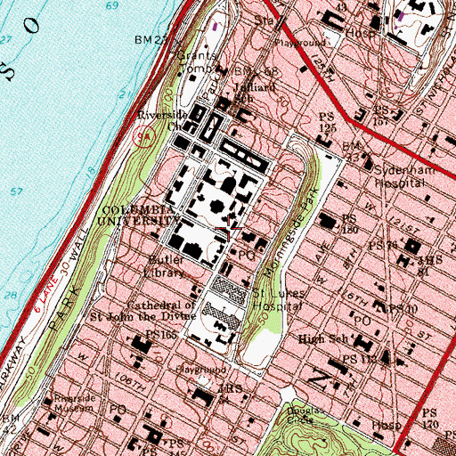 Topographic Map of James Kent Hall, NY