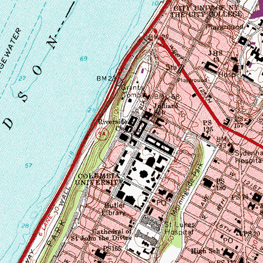 Topographic Map of Claremont Youth Center, NY