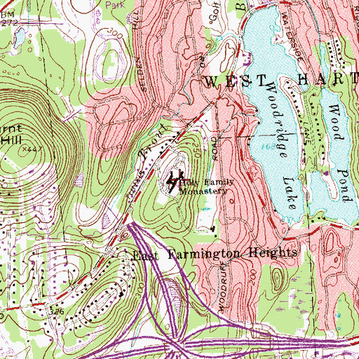 Topographic Map of Holy Family Monastery, CT